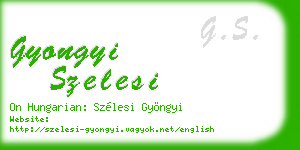 gyongyi szelesi business card