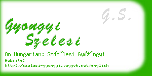 gyongyi szelesi business card